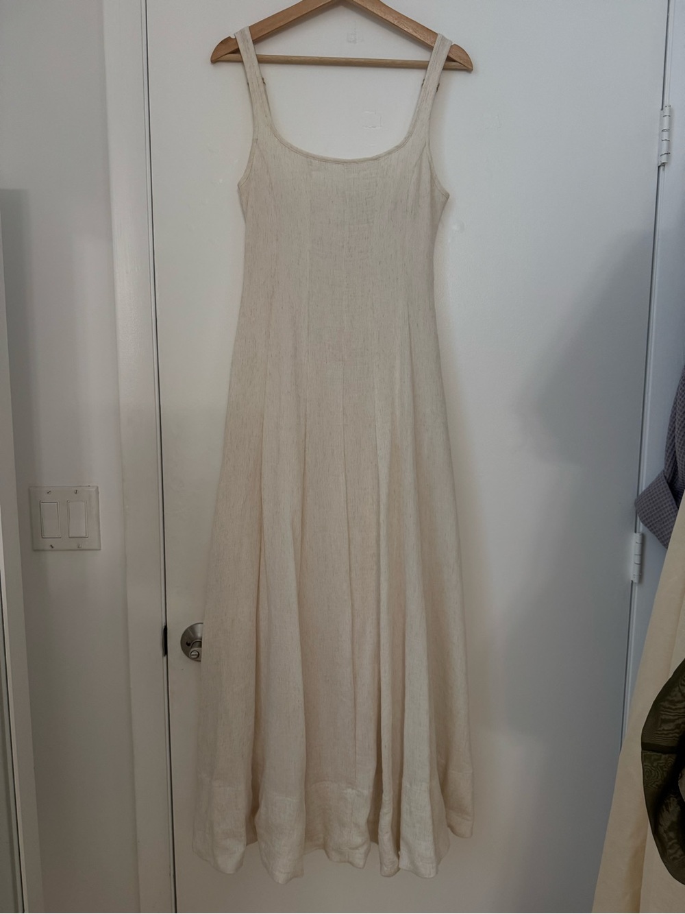 DISSH Cream Scoop Neck Maxi Dress, Size 4